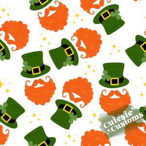 St. Patrick&#39;s Day Pattern, Digital Seamless Design, Fabric Prints, Seamless File, Retro Cute Fabric, Floral Pattern
