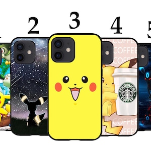 Cool Phone Case Fits iPhone 6 7 8 SE X XR 11 12 13 14 15 16 16E Mini Pro Max Plus Models Silicone Cover - Pika Pika Character Designs