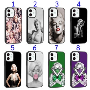 Cool Phone Case Fits iPhone 6 7 8 SE X XR 11 12 13 14 15 16 16E Mini Plus Pro Max Plus Models Silicone Cover - Marilyn Monroe