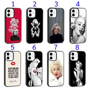 Cool Phone Case Fits iPhone 6 7 8 SE X XR 11 12 13 14 15 16 16E Mini Plus Pro Max Plus Models Silicone Cover - Marilyn Monroe Quotes