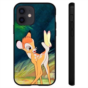 Cute Forest Animals Phone Case Fits iPhone 7 8 SE X XR 11 12 13 14 15 16 16E Pro Max Plus Mini Models Silicone Bambi Butterfly