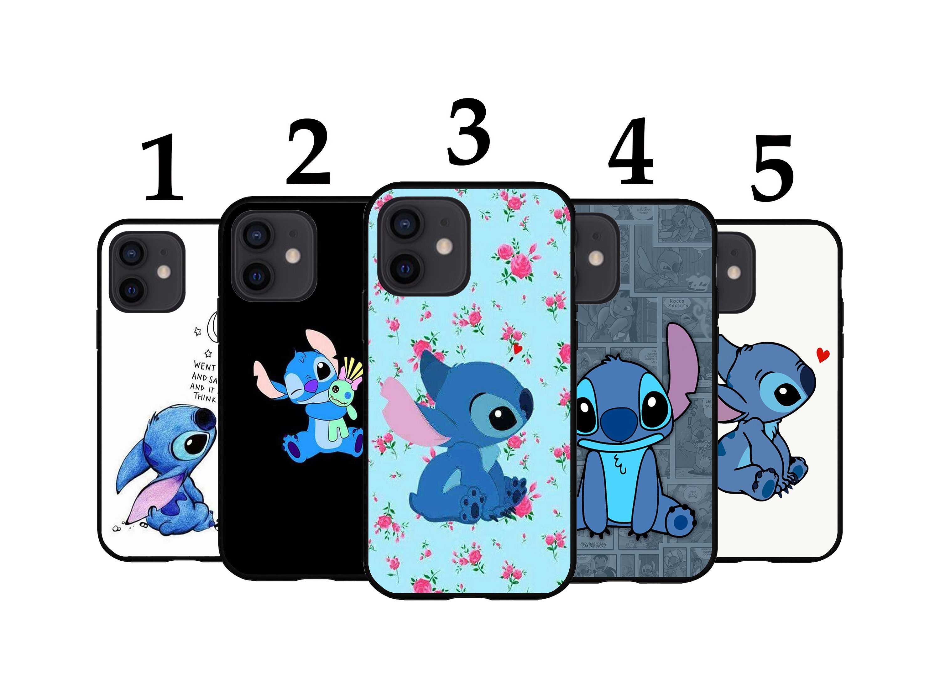 YUJINQ Soft Silicone Pink Stitch Cute Cartoon Lovely Fashion Cover,Cool  Cases for Kids Boys Girls (Pink Stitch,iPhone XR)