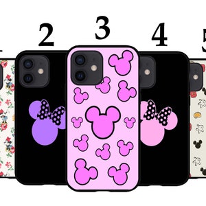 Cool Phone Case Fits iPhone 6 7 8 SE X XR 11 12 13 14 15 16 16E Mini Pro Max Plus Models Silicone Cover - Minnie Mouse Disney Pattern