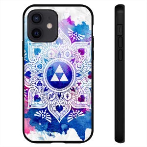 Triforce Phone Case Fits iPhone 7 8 SE X XR 11 12 13 14 15 16 16E Pro Max Plus Mini Models Silicone Zel-Da Mandala