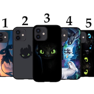 Cool Phone Case Fits iPhone 6 7 8 SE X XR 11 12 13 14 15 16 16E Mini Pro Max Plus Models Silicone Cover - Toothless Dragon