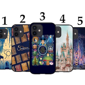 Cool Phone Case Fits iPhone 6 7 8 SE X XR 11 12 13 14 15 16 16E Mini Pro Max Plus Models Silicone Cover - Disney Castle 50th Anniversary