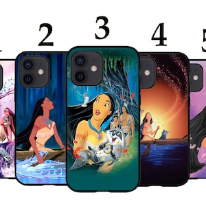 Cool Phone Case Fits iPhone 6 7 8 SE X XR 11 12 13 14 15 16 16E Pro Max Plus Models Silicone Cover - Pocahontas Princess Art