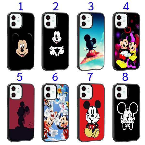 Cool Phone Case Fits iPhone 6 7 8 SE X XR 11 12 13 14 15 Mini Plus Pro Max Plus Models Silicone Cover - Mickey Mouse Designs