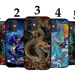 Cool Phone Case Fits iPhone 6 7 8 SE X XR 11 12 13 14 15 16 16E Mini Pro Max Plus Models Silicone Cover Dragon Fantasy Mythical