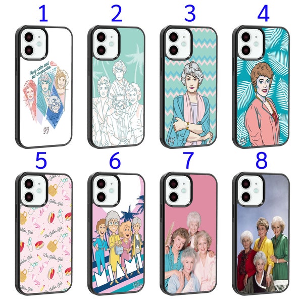 Cool Phone Case Fits iPhone 6 7 8 SE X XR 11 12 13 14 15 Mini Plus Pro Max Plus Models Silicone Cover - Golden Girls