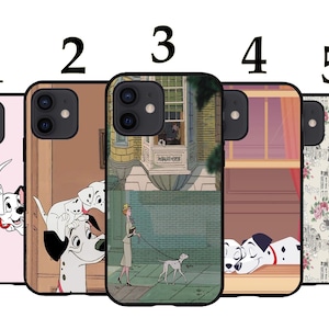 Cool Phone Case Fits iPhone 6 7 8 SE X XR 11 12 13 14 15 16 16E Mini Pro Max Plus Models Silicone Cover - Spotted Puppy Dogs Cartoon