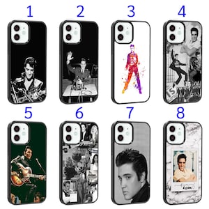 Cool Phone Case Fits iPhone 6 7 8 SE X XR 11 12 13 14 15 16 16E Mini Plus Pro Max Models Silicone Cover - Elvis Presley