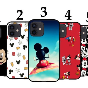 Cool Phone Case Fits iPhone 6 7 8 SE X XR 11 12 13 14 15 16 16E Mini Pro Max Plus Models Silicone Cover - Mickey Mouse