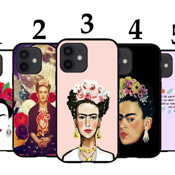 Cool Phone Case Fits iPhone 6 7 8 SE X XR 11 12 13 14 15 Mini Pro Max Plus Models Protective Cover - Frida Kahlo