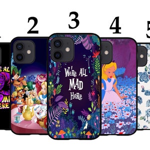 Cool Phone Case Fits iPhone 6 7 8 SE X XR 11 12 13 14 15 16 16E Mini Pro Max Plus Models Silicone Cover - Alice in Wonderland Mad Here