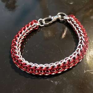 Full Persian Bracelet | Chain Mail Bracelet | Handmade Chainmail Bracelet | Aluminum Bracelet | Customizable Chain mail Bracelet