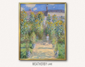 クロード・モネ：ヴェトゥイユの画家の庭（1880年） - ジクレー版画