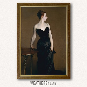 Madame X by John Sargent, Printable Wall Art of Famous Sargent Painting of Scandalous Portrait of Woman, Instant Download Vintage Wall Décor
