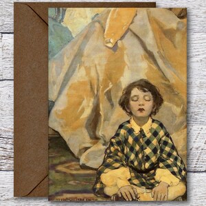 The Little Land by Jessie Willcox Smith, Printable Greeting Card of Famous Children's Book Illustration, Vintage Art Print fits 5"x7" Frame