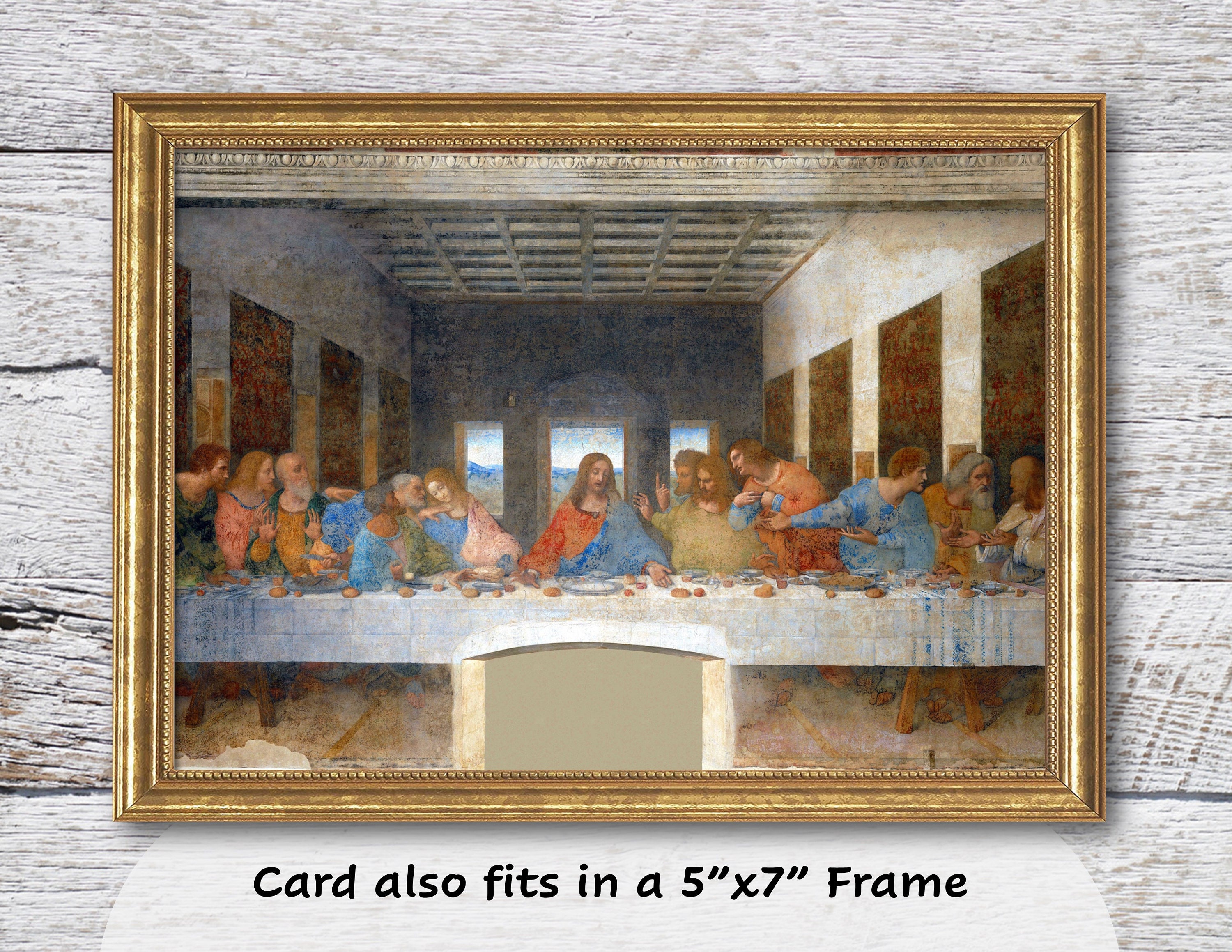 Last Supper by Da Vinci, Printable Greeting Card of Famous Da Vinci ...