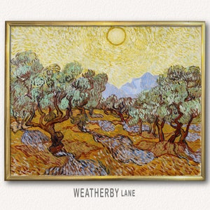 Olive Trees by Van Gogh, Printable Wall Art of Famous Van Gogh Painting of Orchard, Van Gogh Art Print, Instant Download Vintage Wall Décor