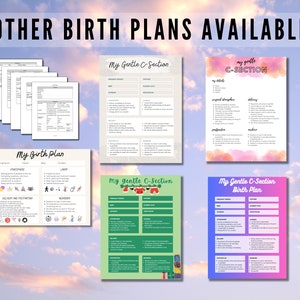 Editable Gentle C-section Birth Plan Canva Template, Customize Your ...