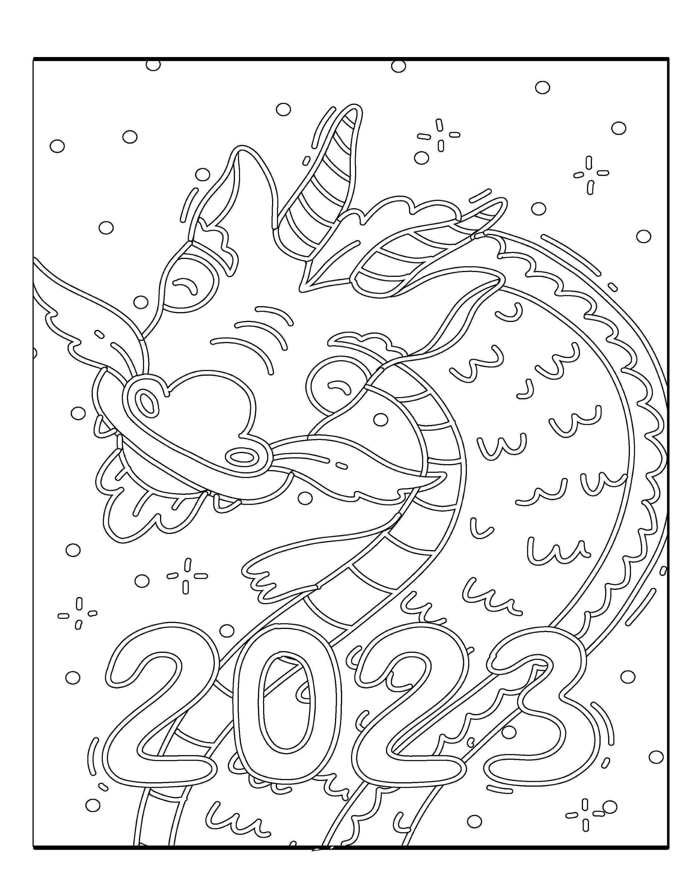 chinese new year kids coloring sheets fans