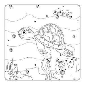 Turtle Coloring Book: Hypno Puzzle Single Line Spiral and Activity