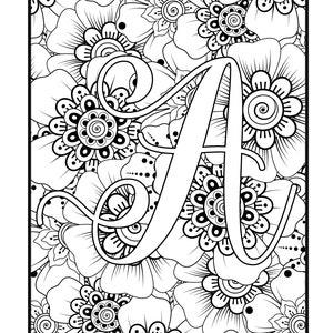26 Mandala Alphabet Letters Coloring Pages! - Adult Alphabet Printable Book - Digital Download - Not a Physical Product