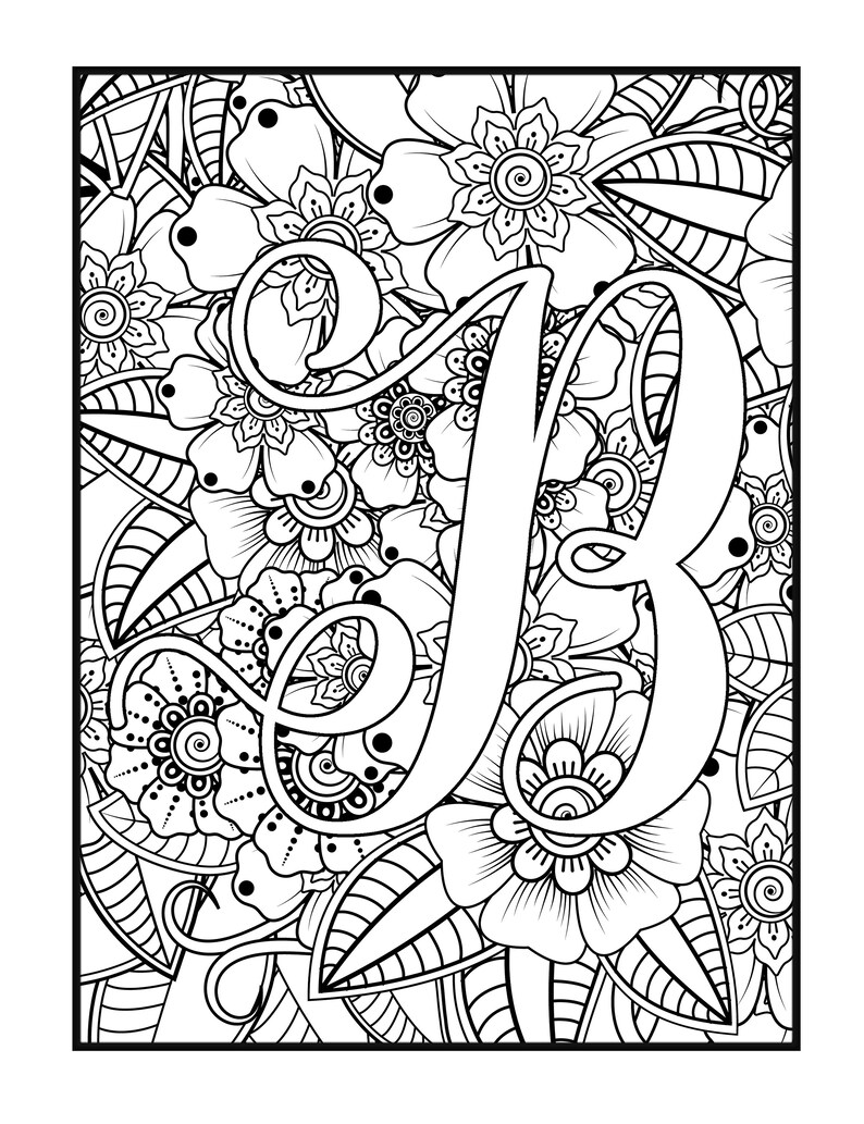 26 Mandala Alphabet Letters Coloring Pages! - Adult Alphabet Printable ...