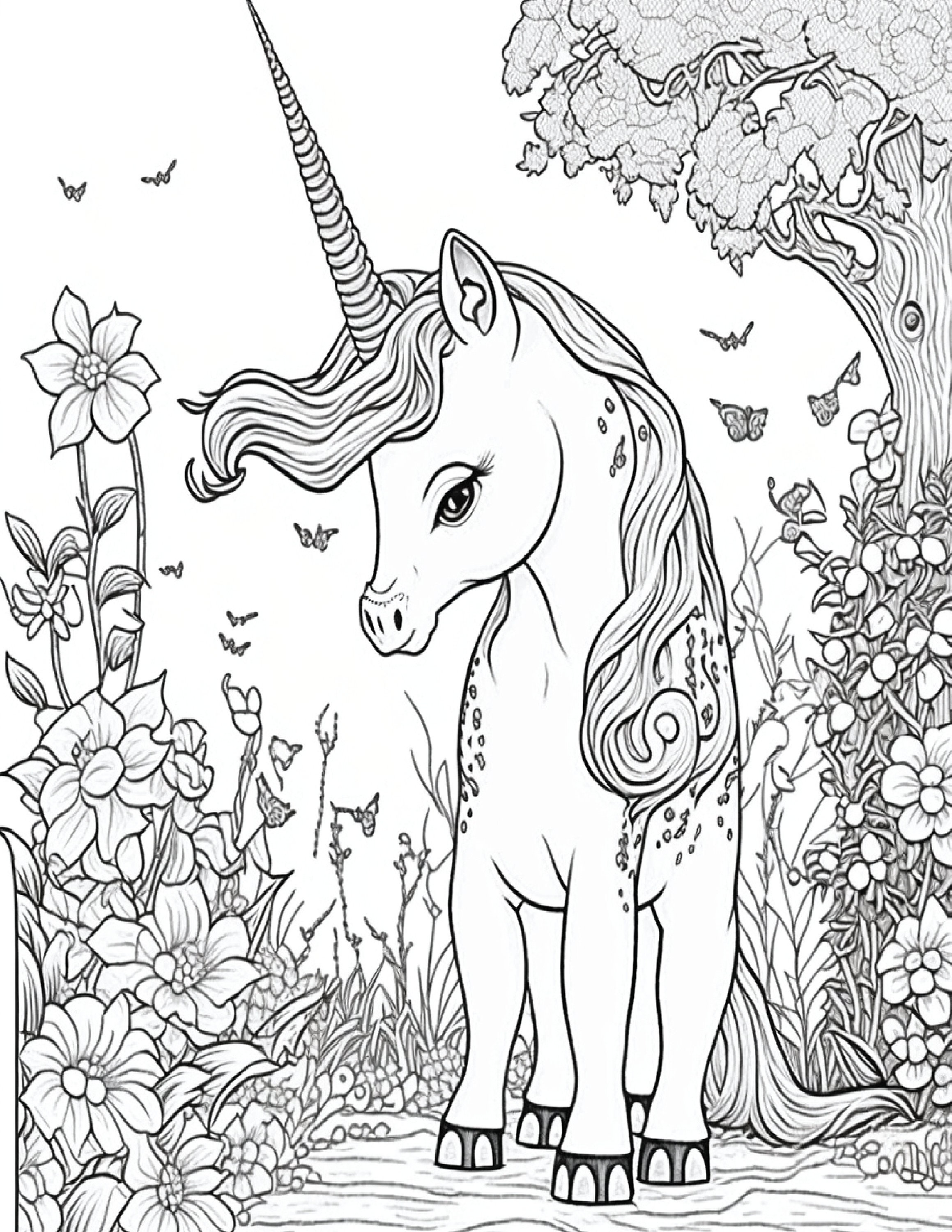 Book1 25 Unicorn Coloring Pages Printable Unicorn - Etsy