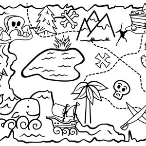 21 pages à colorier de la carte au trésor des pirates! - Pirate Printable Book - Téléchargement numérique - Pas un produit physique