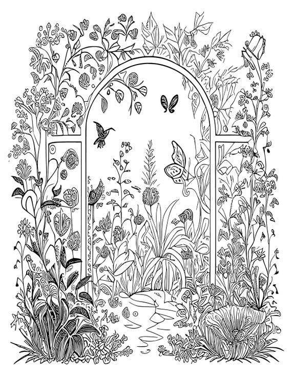 The Magical Garden Fairy Tale: Mindfulness Coloring Book for Adults  Relaxing Coloring pages (Paperback), Blue Willow Bookshop