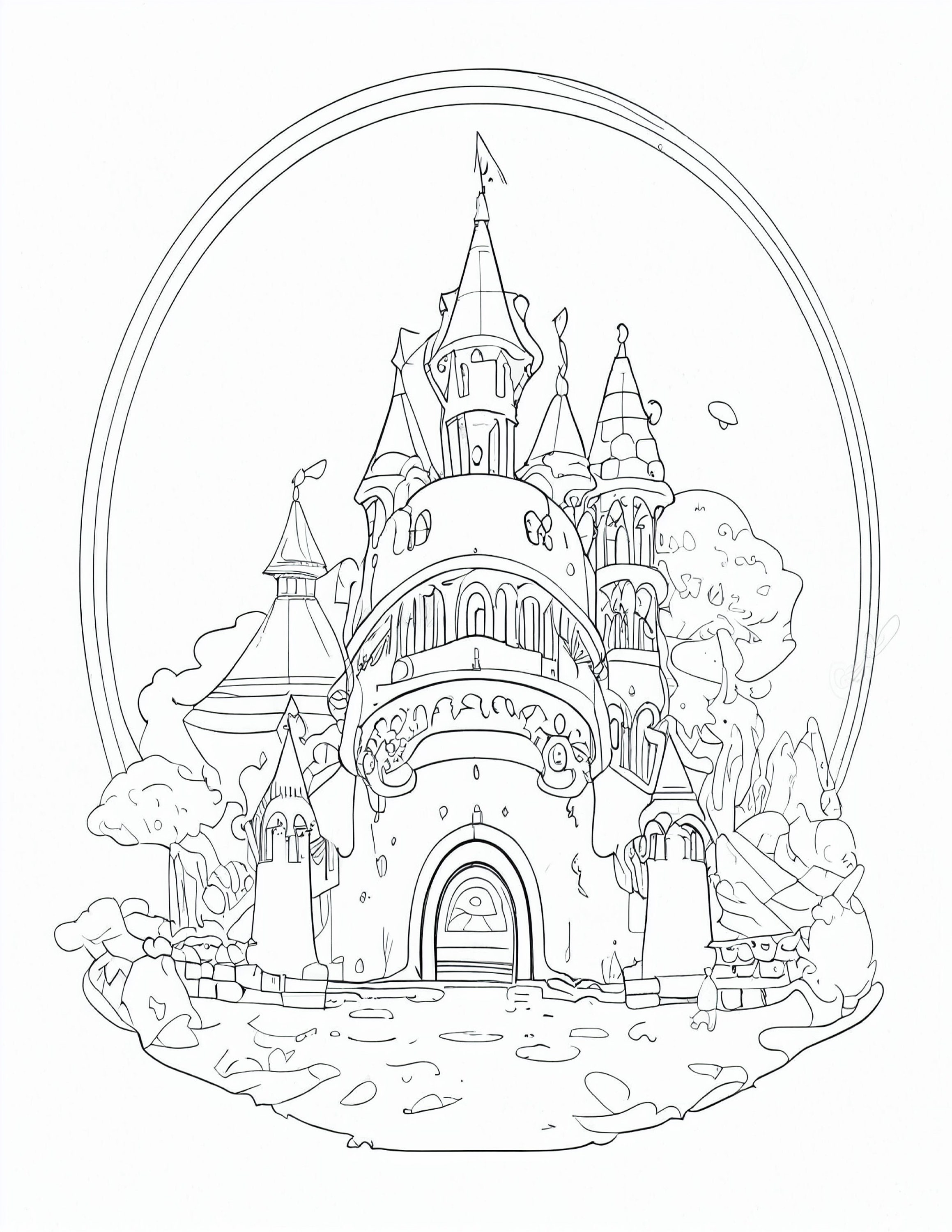 Coloring Pages Castle Princess 2025 