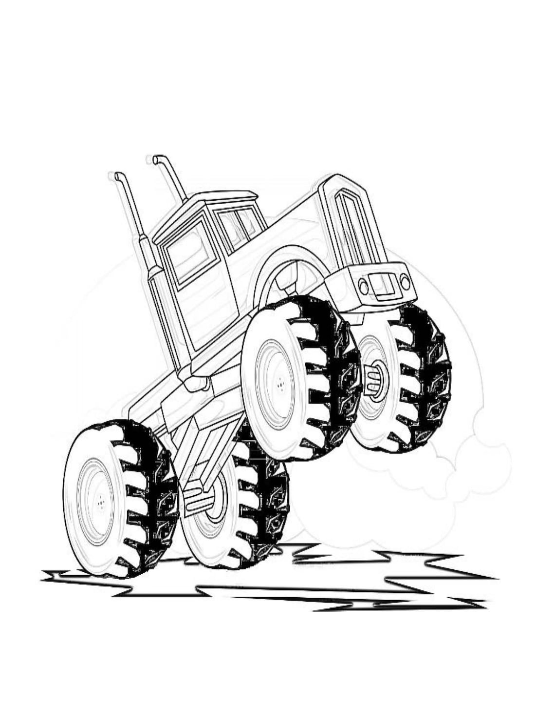 30 Monster Truck Coloring Pages! - Monster Truck Printable Book ...