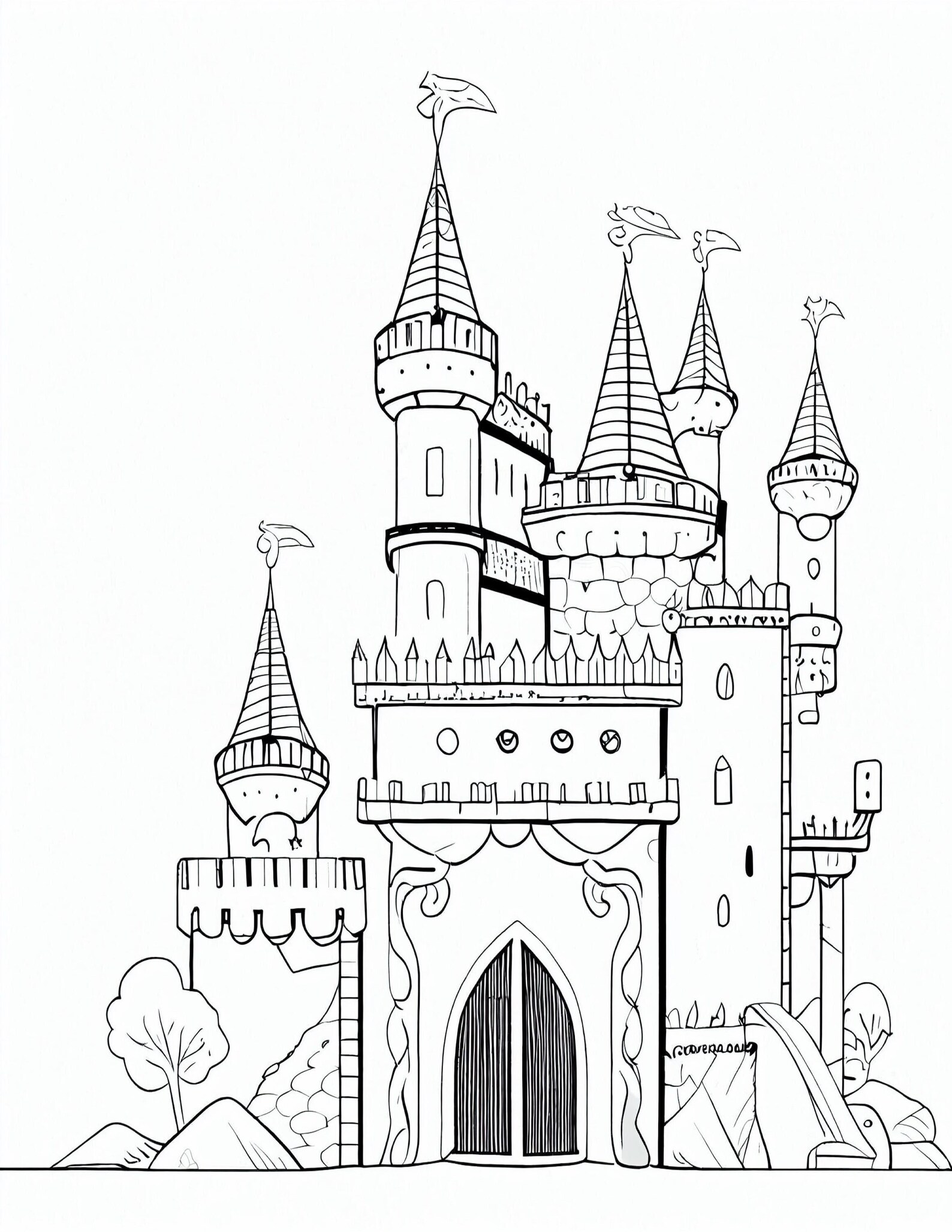 princess castle coloring pages – Image 13