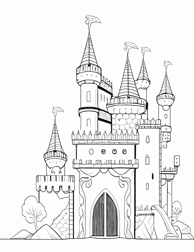 Book2 26 Princess Castle Coloring Pages Princess Castle Printable for