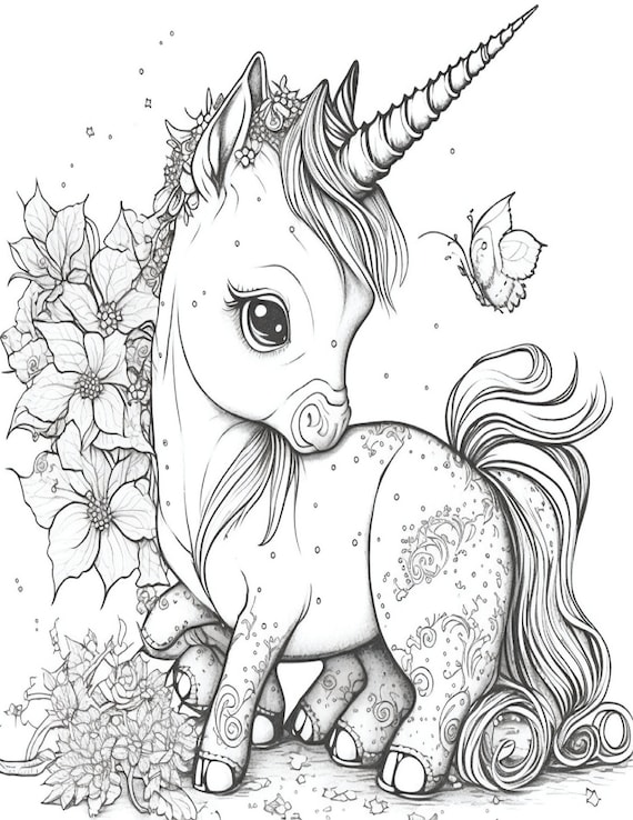 Easter Unicorn Coloring Book For Kids: Funny Drawing With Unique