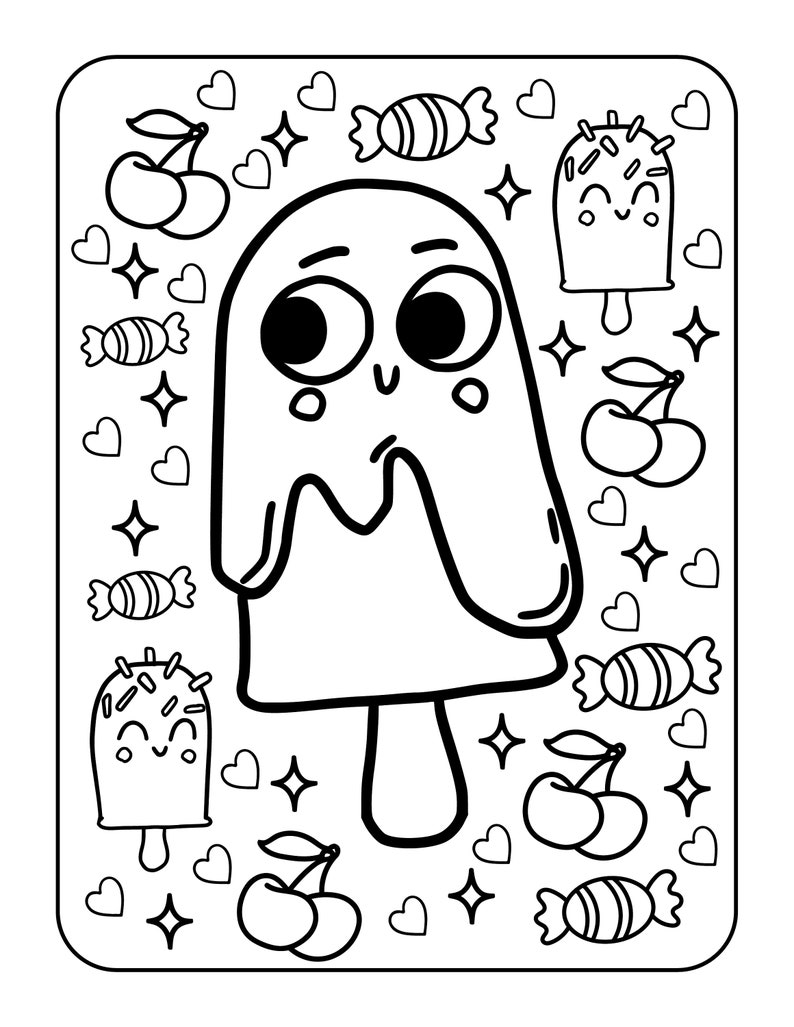 50 Pages! Kawaii Printable Book Kids Coloring Pages Kids Coloring