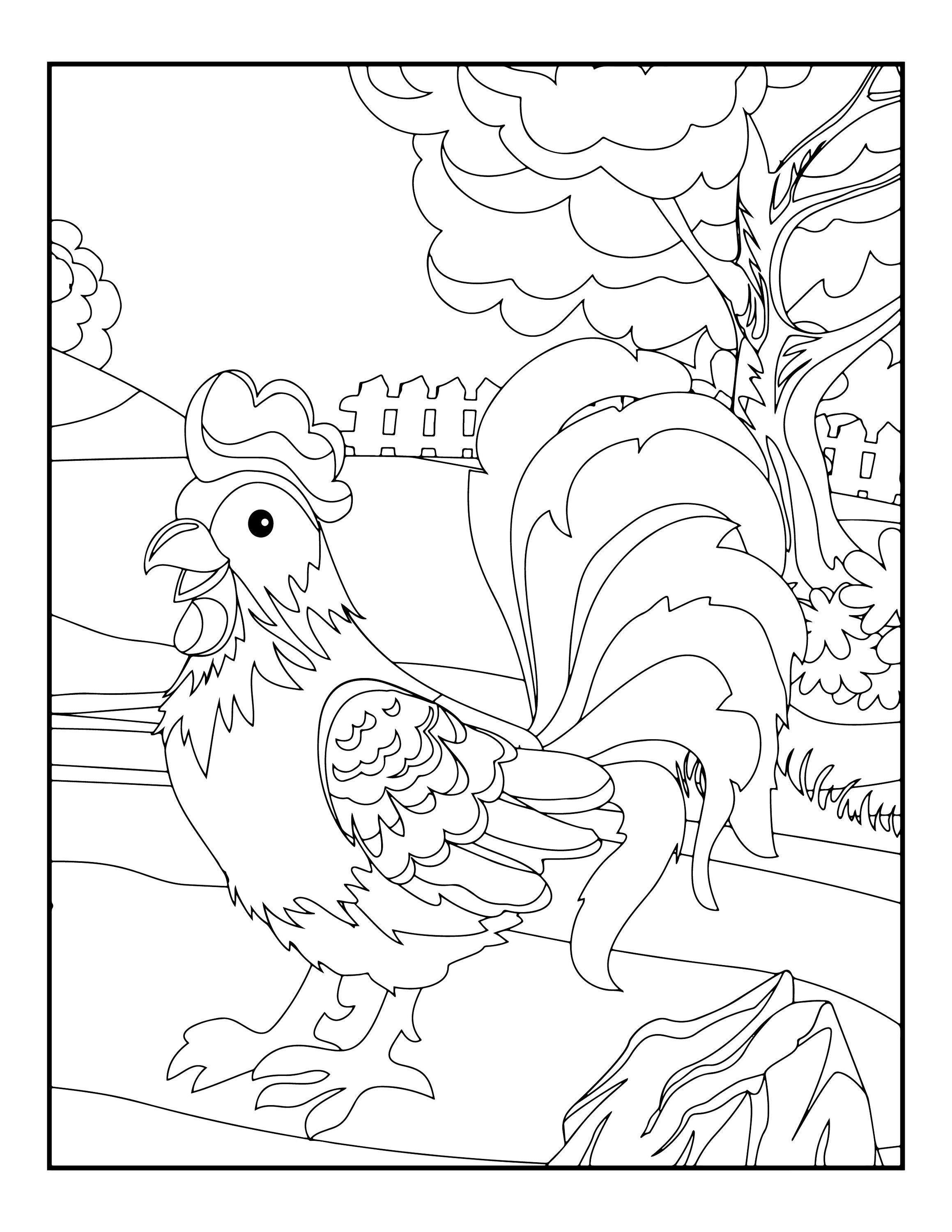 45 Farm Animals Coloring Pages! - Farm Animals Printable Book - Digital