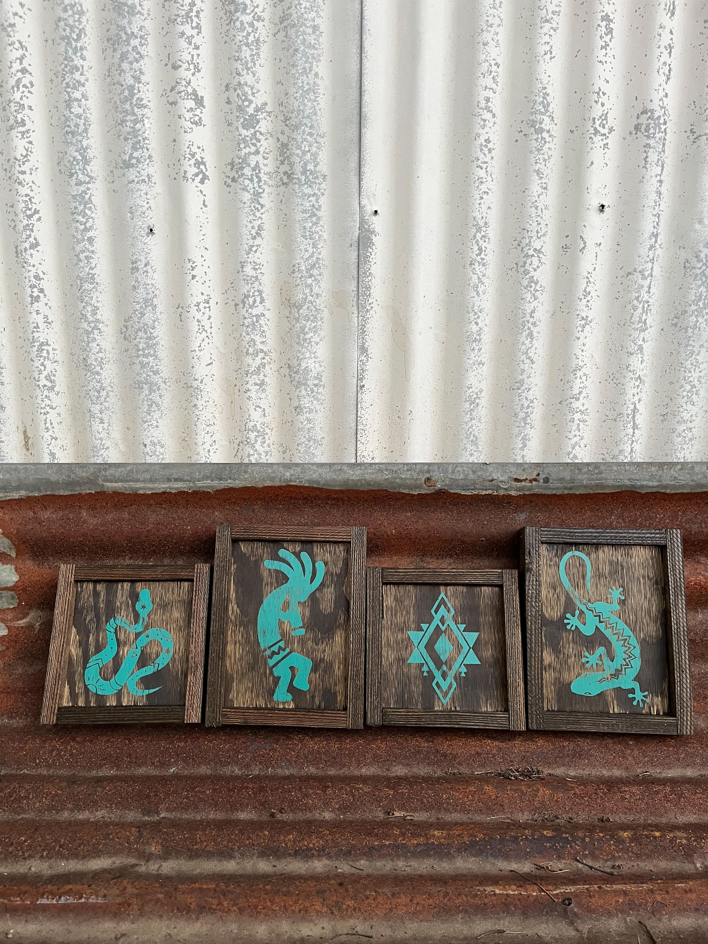 Southwestern Signs Aztec Kokopelli Snake Lizard - Etsy