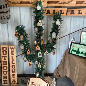 Western Christmas Ornaments | Cow Tag Ornaments | Gift Tag Ornaments | Western Wood Ornaments | Rustic Ornaments | Cowboy Christmas Ornament