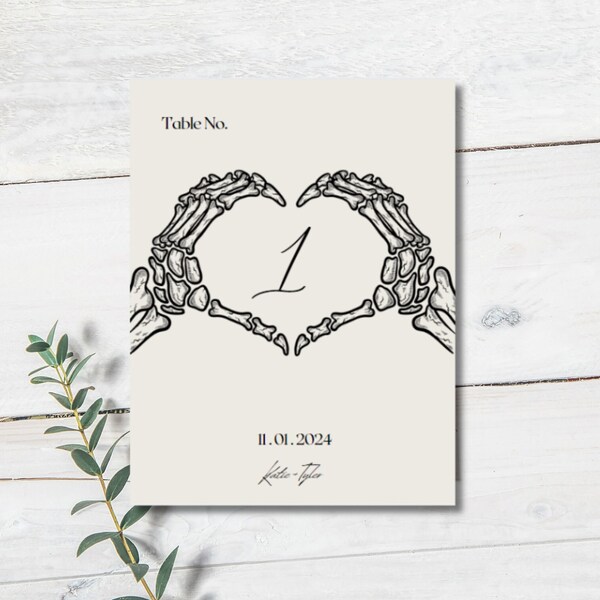 Spooky Table Numbers Etsy