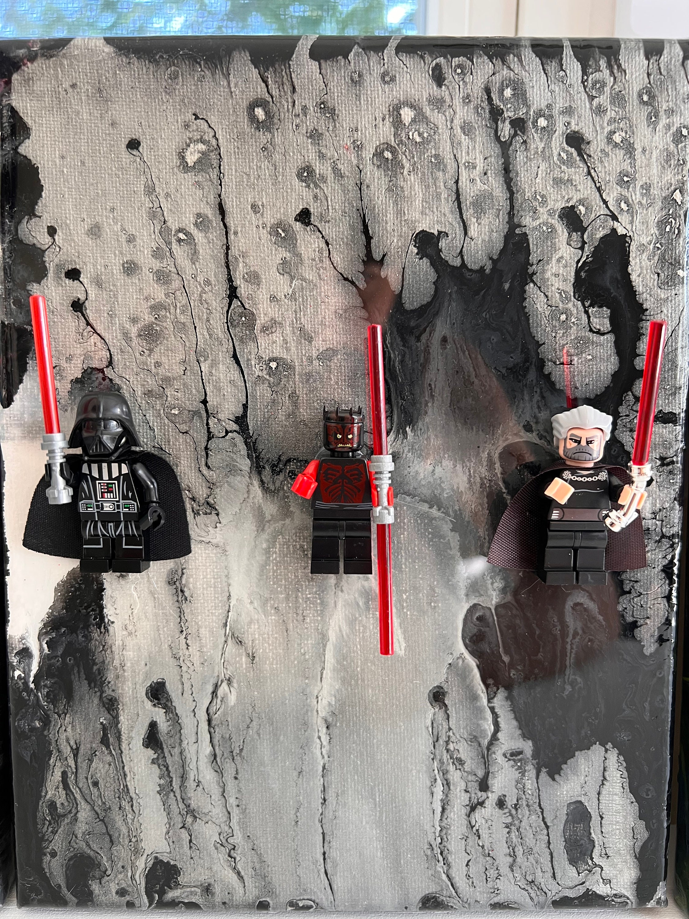 Custom Lego Star Wars Lego Painting Sith Lord Canvas With Lego