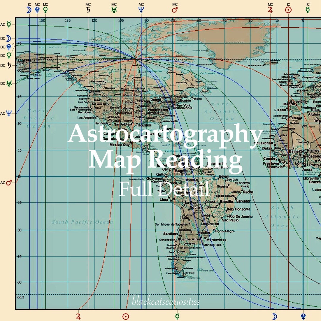 Full Astrocartography Map Reading Report How Might Areas in Etsy