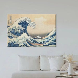 Digital Print Hokusai Unter der Welle im Meer vor Kanagawa | Fine Art Japan Ukiyo-e Vintage Kunstdruck Poster Leinwand Acrylglas