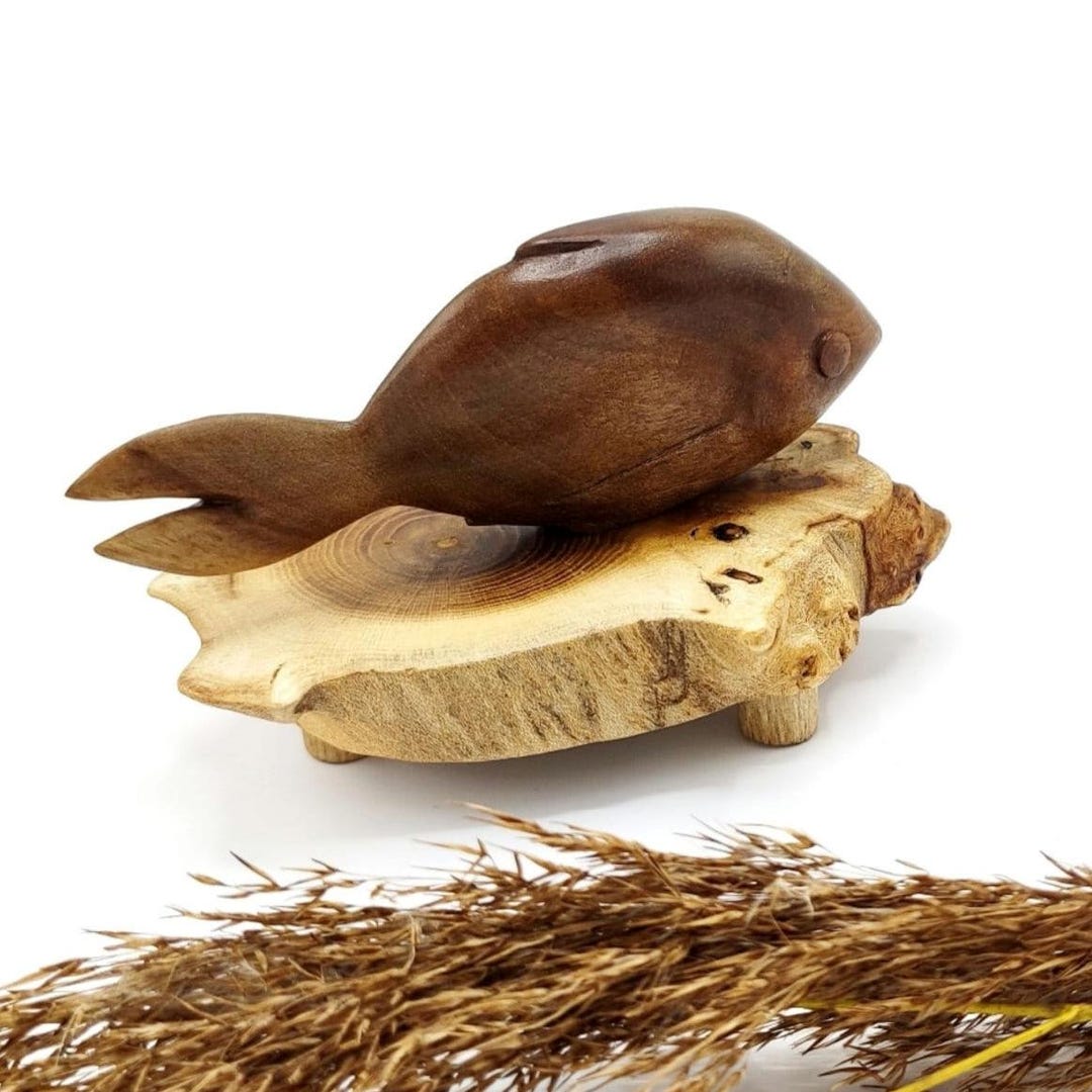 Rustic Fish ,handcarved Wooden Decorative Unity Fish With a Gift for ...