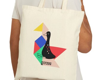 Funky Bright Goose Cotton Canvas Tote Bag