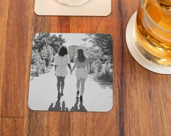 Personalized Custom Photo Cork Back Coaster,Bestie Gift, Bridesmaid Gift,Gift for Bride,Babyshower Gift, Anniversary Gift, Unique Photo Gift