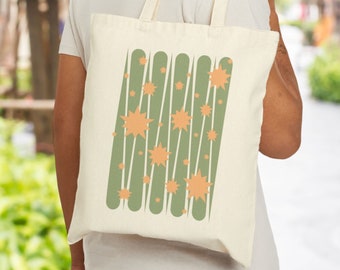 Midcentury Cactus Canvas Tote Bag